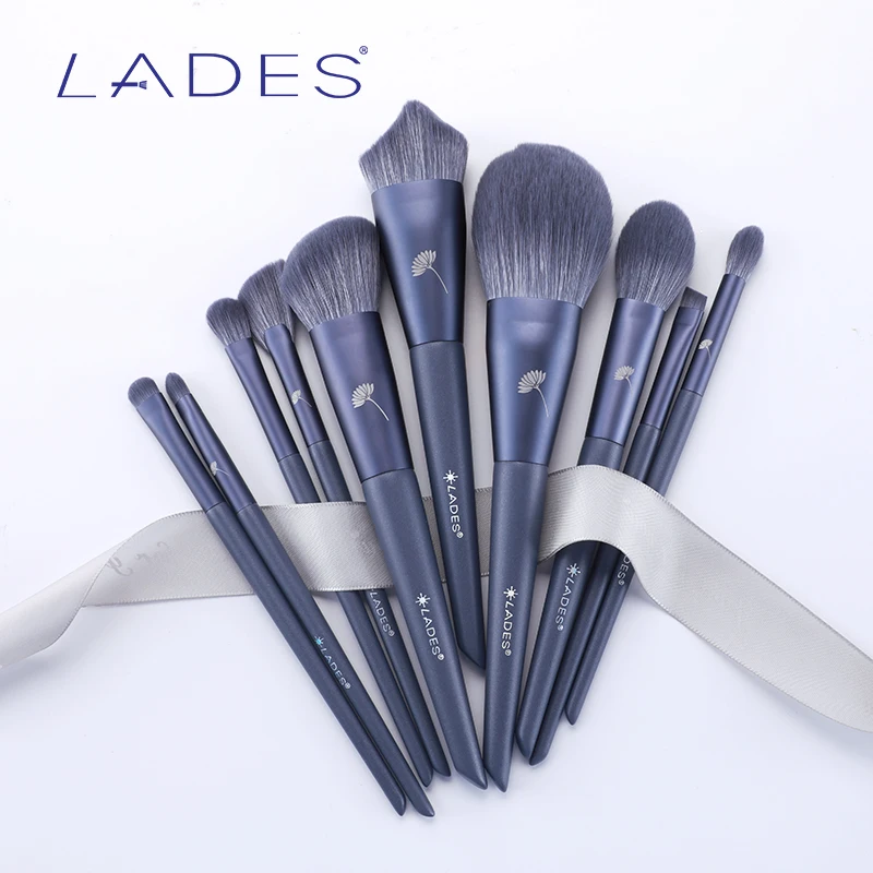 LADES 10PCS Makeup Brushes Sets Powder Sculpting Foundation Eyeshadow Blush Make up Brush Beauty Tool With Pouch