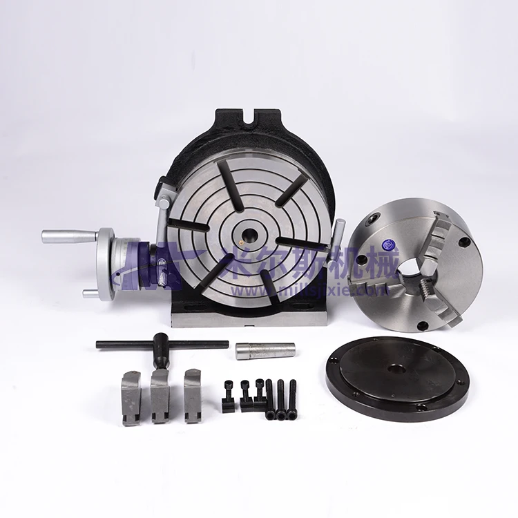 Tabela giratória da cabeça de indexação da máquina de trituração da precisão do mandril da flange do disco vertical e horizontal com três mandril da maxila