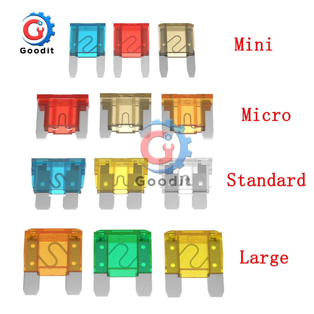 

10pcs Mini Standard Micro Fuses 5A 7.5A 10A 15A 20A 25A 30A 35A 40A Amp Clip Assortment Auto Blade Type Fuse Set for Car Truck