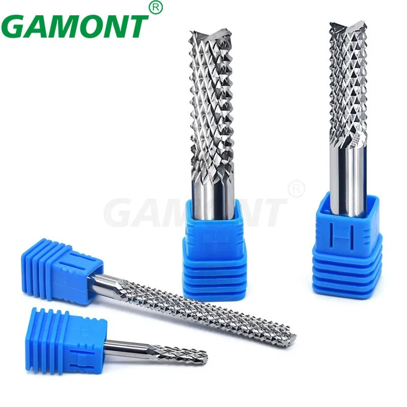 GAMONT 3.175 Shank Milling Cutter PCB End Mill New Tungsten Steel Corn Milling Cutter CNC Engraving Cutting Milling Tools