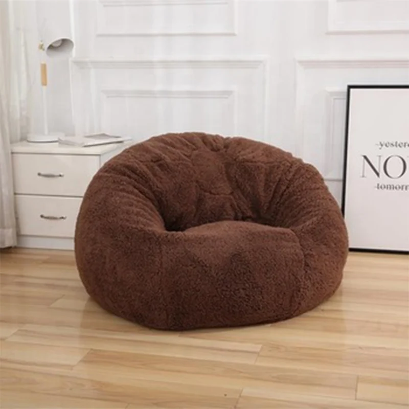 living room sofas furniture coffee color comfortable berber Fleece beanbag sofa chair cover for girls room decor