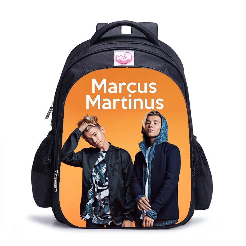 16 inch Marcus and Martinus Backpack Kids Boys Girls School Shoulder Bags Student Daily Travel Knapsack College Mochila