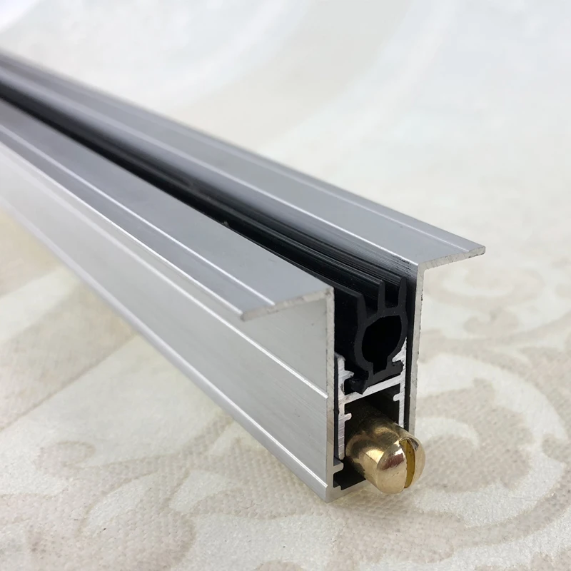 Concealed automatic door bottom sealing strip Type T Aluminum alloy soundproof and dustproof bar