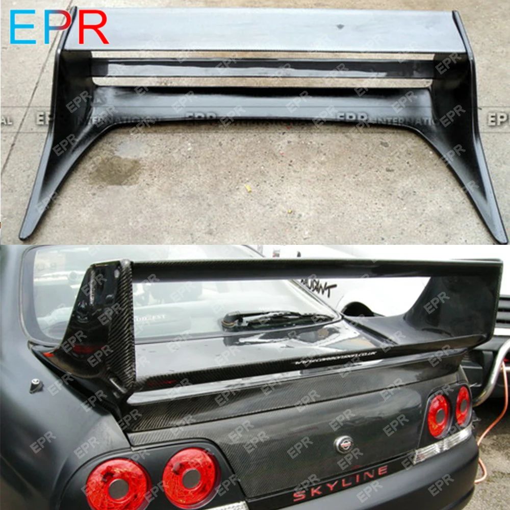 

For Nissan Skyline R33 Carbon Fiber Gracer Spoiler Body Kit Car Styling Auto Tuning Part For GTR R33 GTR Rear Gracer Spoiler