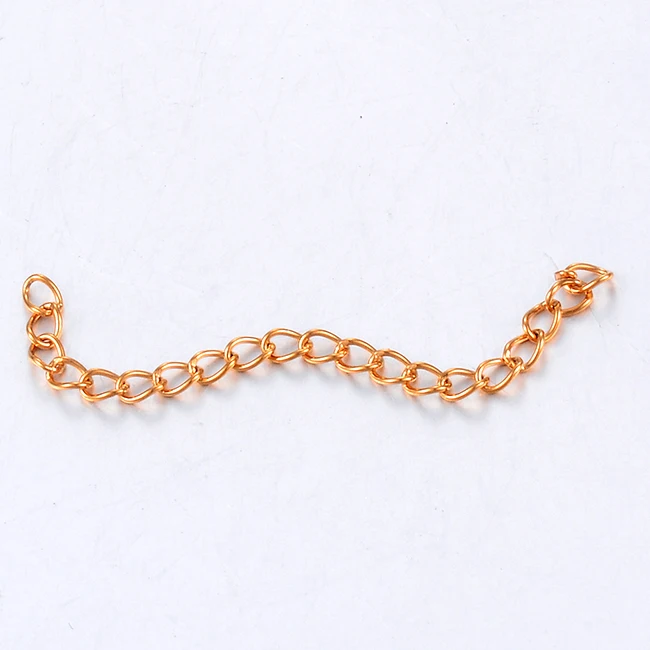 10 Stück/Set Edelstahl DIY Verlängerungskette Zubehör 3mm Breite 3CM Länge Verschiedene Farben Halsketten-Verlängerungskette – Detail 4