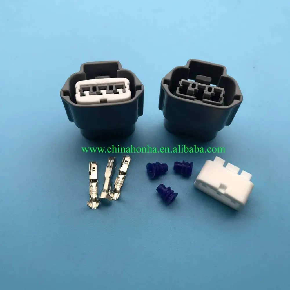 

Grey 3pin/way car waterproof auto connector (white clip 6918-1595) female 2.2, terminals and seal waterproof plugging 6189-0780