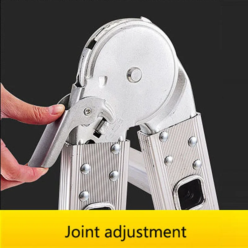 Multifunctional Folding Ladder 4*4 Thick Aluminum Household Ladder Joint Telescopic Ladder Telescopic Herringbone LK