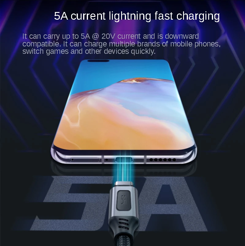 1 متر 1.5 متر 2 متر USB نوع C 3.1 إلى USB C ذكر إلى ذكر 100 واط عالية السرعة نقل بيانات كابل ل ماك بوك شاومي HP