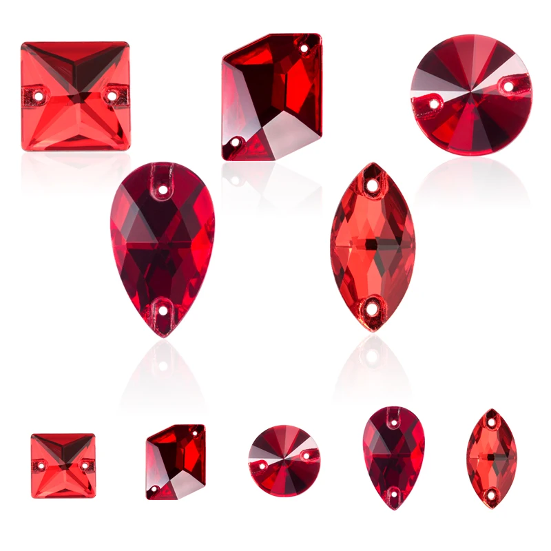 QIAO AAAAA Licht Siam Kristalglas Naaisteentjes Naai Plaksteen Strass Trouwjurk Accessoires DIY Kledingstuk Maken