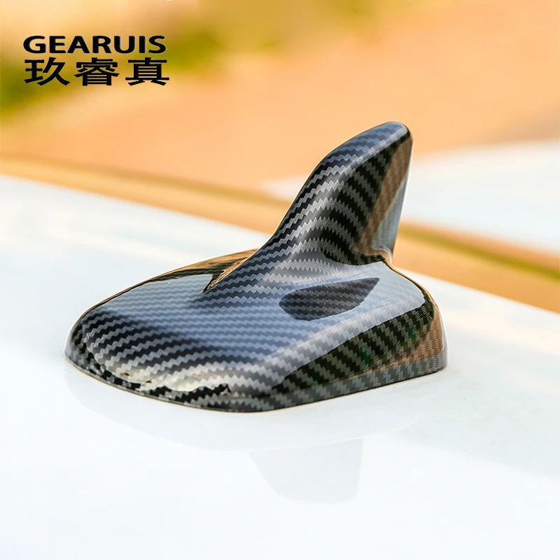 Car Styling Carbon Fiber Antenna Shark Fin Aerials Trim Cover Stickers For Audi A4 B9 A5 Q2 Q3 Q2L Q5L Exterior Auto Accessories