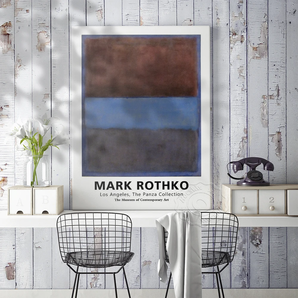 Marks Rothko Vintage Abstract Art Wall Stickers, Rothko Expressionism Prints Decor, Gift Poster, Marks Exhibition Museum Poster,