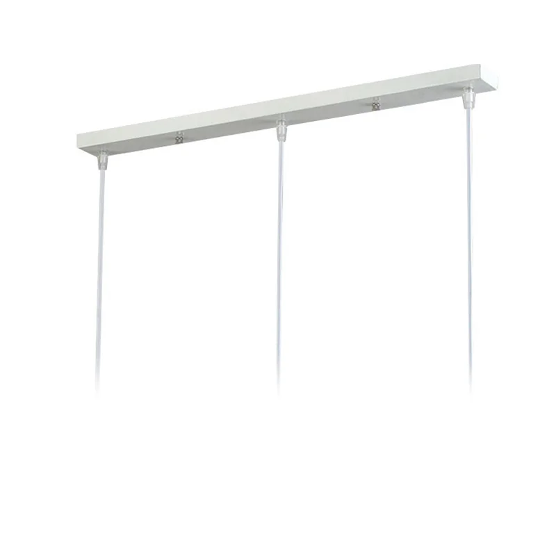 Lampadario a soffitto piastra 3 teste nero/bianco lampada a sospensione Base rettangolare Base a soffitto baldacchino accessori per l\'illuminazione