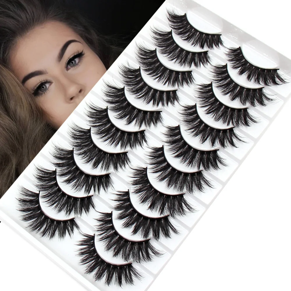 Makeup 3D Faux Mink Lashes Natural Fluffy False Eyelashes  Wholesale Wispy Thick Long  Natural Eye Makeup Tools Eye Lashes 3DA39