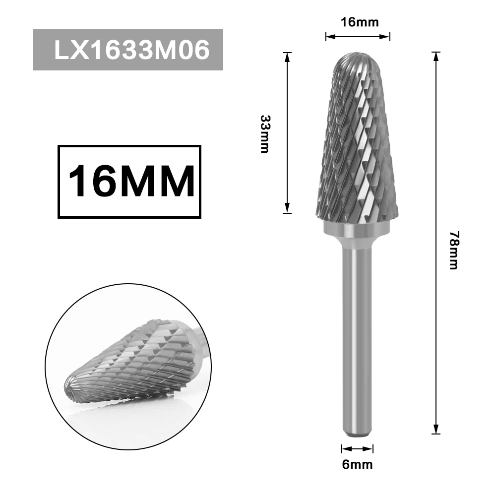 6MM 금속 드로잉 텅스텐 카바이드 밀링 커터, 로터리 도구 버 CNC 조각 연마 도구 금속 가공 밀링 연마