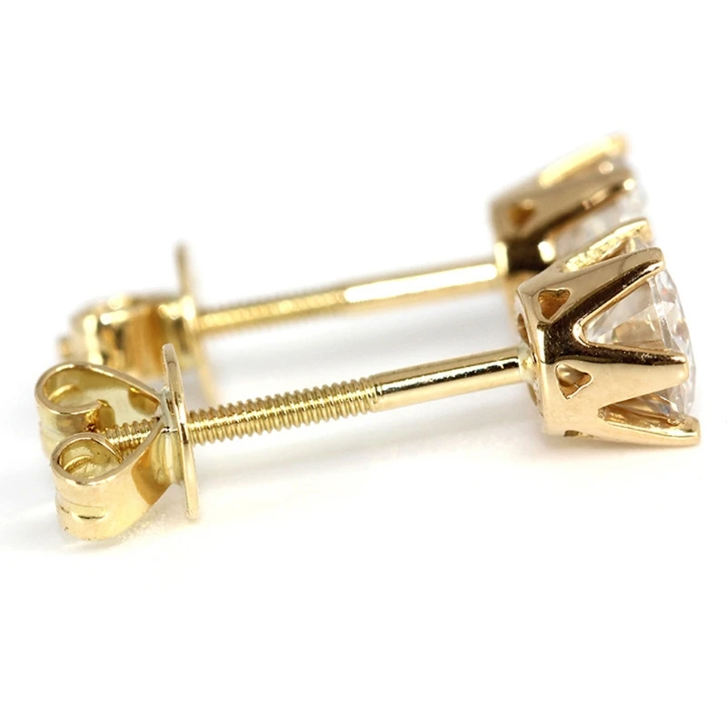 3 Pairs Brass Secure Screw on Earring Backs Replacement for Threaded Post Diamond Earring Studs Screwbacks Locking Backs