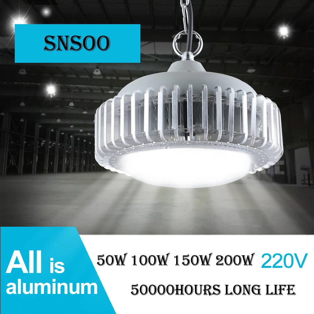 2024 NUOVO 100W 150W 200W/300W LED Highbay Lampada da miniera industriale Fabbrica Officina Magazzino Illuminazione a soffitto di super mercato