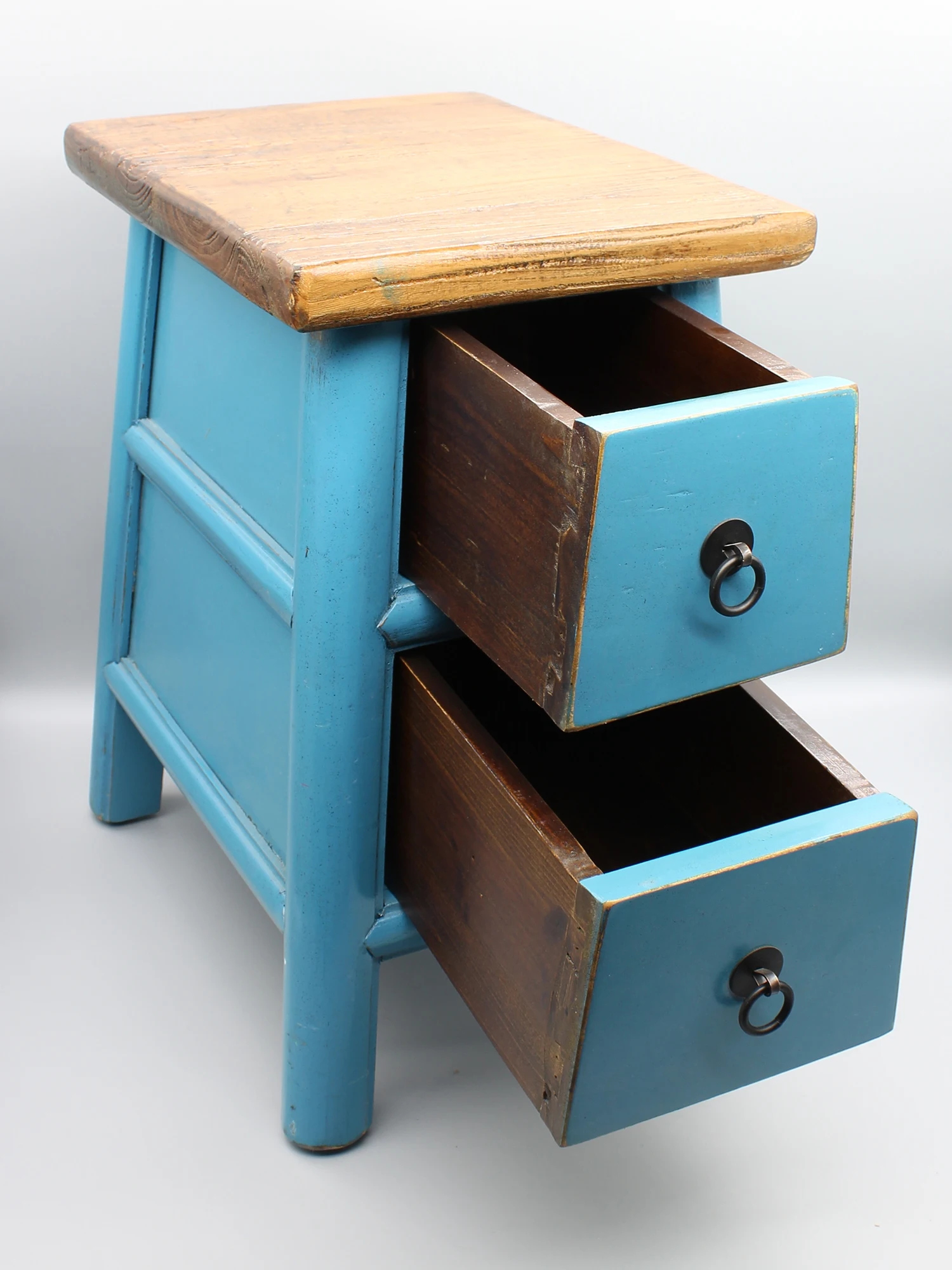 Stool with 2 drawers, small table, small cabinet