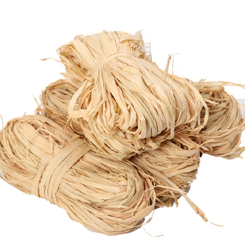 Natural Raffia Straw Rope Wedding Invitaiton Gift Packing Party Decoration Flower Baking Wrapping Suplies SD-24