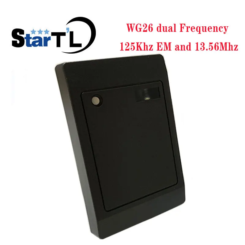 leitor rfid wg26 dupla frequencia 125khz em e leitor de cartao 1356mhz leitor de cartao escravo leitor de cartao de proximidade para o controle de acesso da porta 01