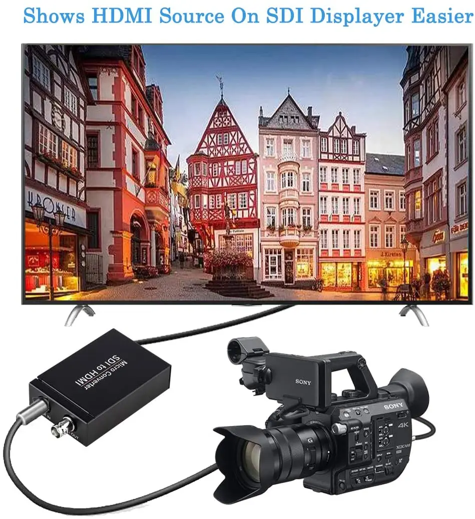 3G-SDI HD-SDI SD-SDI na HDMI konwerter SDI na HDMI Audio de-embedder obsługuje automatyczne wykrywanie formatu i dźwięk Stereo