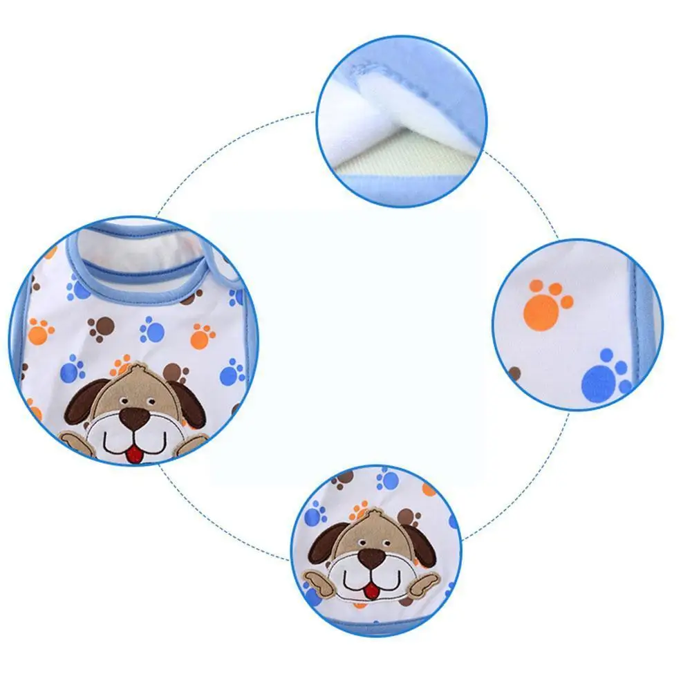 Feeding Baby Bibs Bandana Cute Embroidered Sleeveless Things For Baby Boy Burp Saliva Cartoon Bibs Girl Bib Cloths C7M9