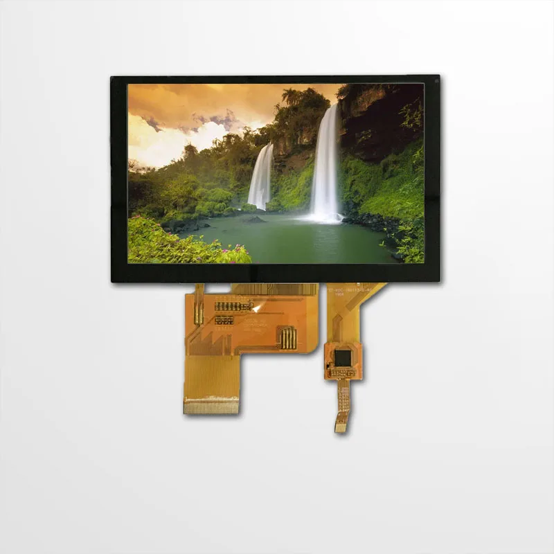 5.0 inch 800*480, ST7262, LVDS/RGB interface, full viewing angle wide operating temperature IPS LCD with capacitive touch panel