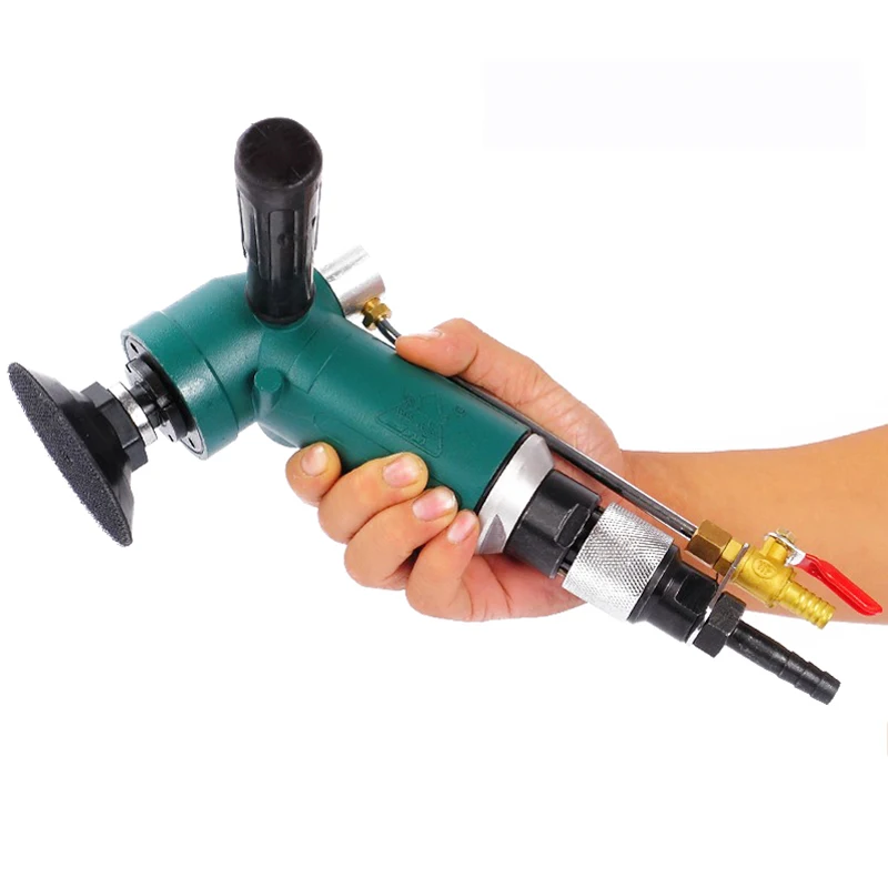 4 Inch Pneumatic Air Wet Polisher Grinder Water Mill 10000 Rpm Air-Powered Sander Tool for Marble Quartz Granite Stone Polishing