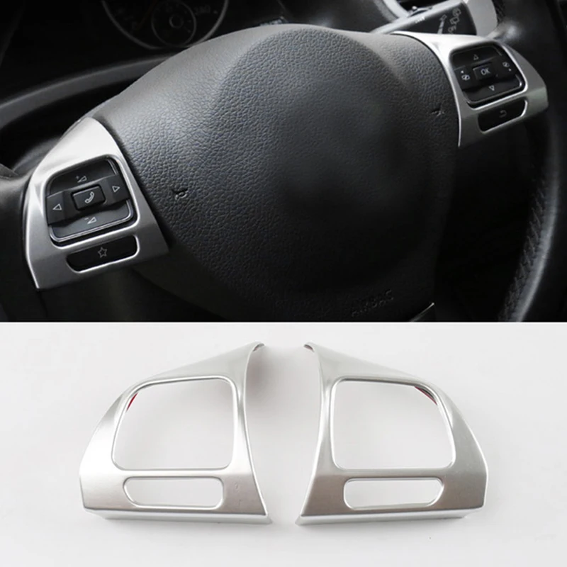 

For Tiguan 2009 2010 2011 2012 2013 2014 2015 ABS Matte Steering Wheel Decoration Cover Trim accessories car styling 2pcs