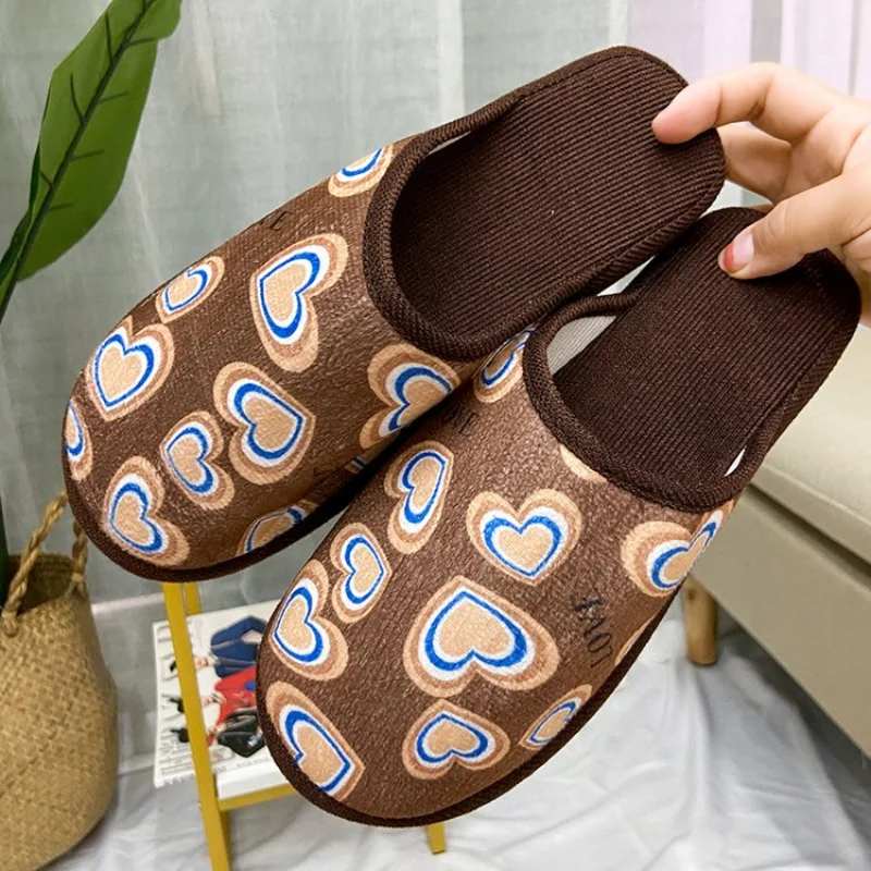 2021 New Women's Baotou Women's Shoes One-word Slippers Large Size Suede Flat Bottom Slippers for Home  Women's Shoes