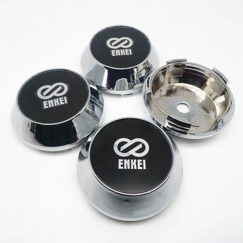 4pcs 65mm For ENKEI Wheel Center Hub Cap Covers Car Styling Emblem Badge Logo Rims Cover 45mm Stickers Accessories