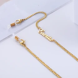 Cazador Nach Name Kubanischen Ketten für Gläser Maske Männer Frauen Edelstahl Brillen Strap Sonnenbrillen Seil Personalisierte Schmuck