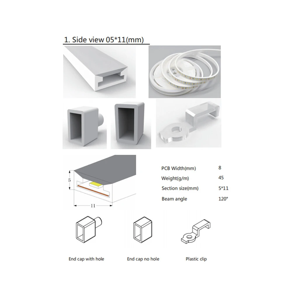WS2812B SK6812 WS2811 Flexible LED Neon Silica Gel Wire Light Lamp Tube IP67 Soft Lamp Waterproof For Decoration 1M 2M 3M 4M 5M