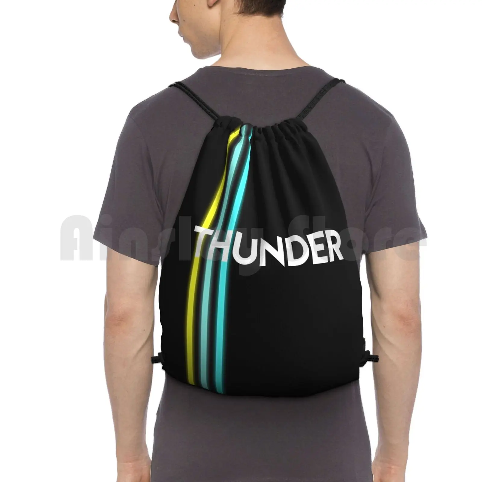 Thunder-Imagine Backpack Drawstring Bags Gym Bag Waterproof Evolves Imagine Walking The Wire Believer Thunder Song Indie