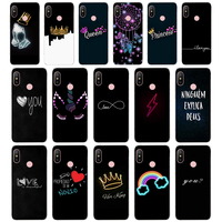 86AA Black Star Boss Queen gift Soft Silicone Tpu Cover phone Case for Xiaomi Redmi 6 Pro 6A 7A Note 6 Pro 7 case