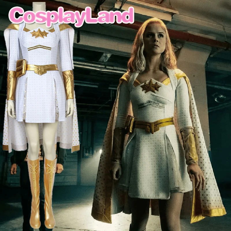 Fantasia pra cosplay do garotos, roupa de cosplay da starlight, cão das estrelas, fantasia para o dia das bruxas, manto de fantasia das crianças, vestido adulto feminino com cinto