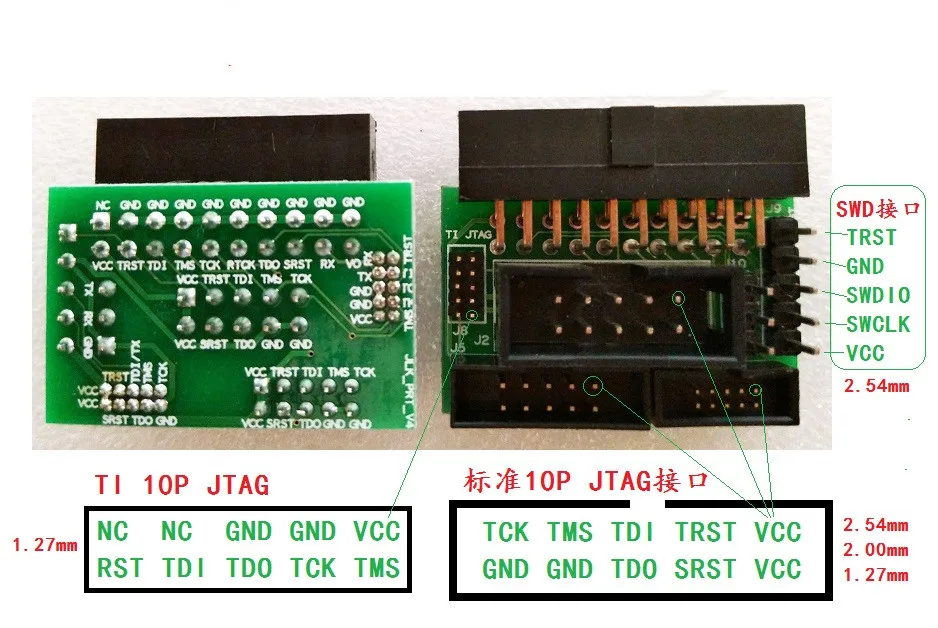 Per Jlink v9 v8 supporto scheda adattatore emulatore per TI 10P JTAG interface Simulator adapter pinboard pcb board