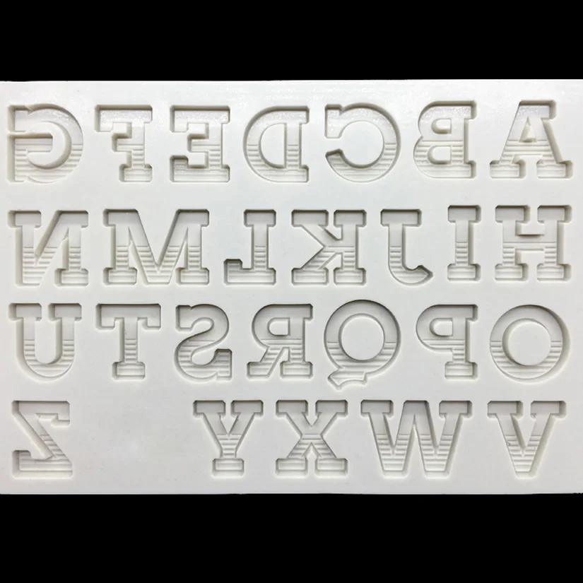 Alphabet Capital Letter Silicone Mold Fondant Cake Chocolate Mold For The Kitchen Decorating Tools