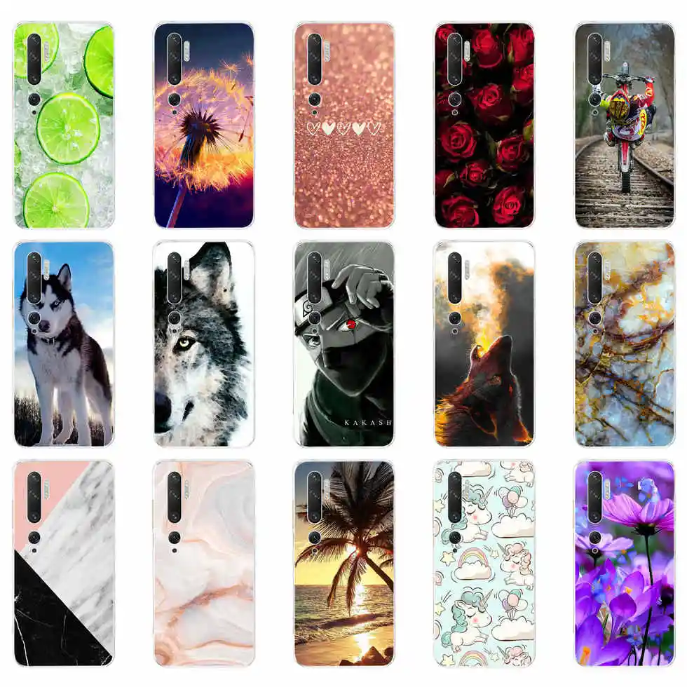 Soft Case For xiaomi Mi Note 10 Case Cover For xiaomi Mi Note 10 Pro TPU Silicon Shell For xiaomi Mi CC9 Pro bumper coque Cat