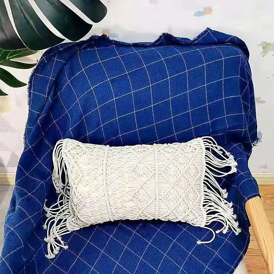 2020 New Macrame Handmade Cotton Thread Pillow Covers Sofa Cushion Cover Decorative Pillowcases Home Textile