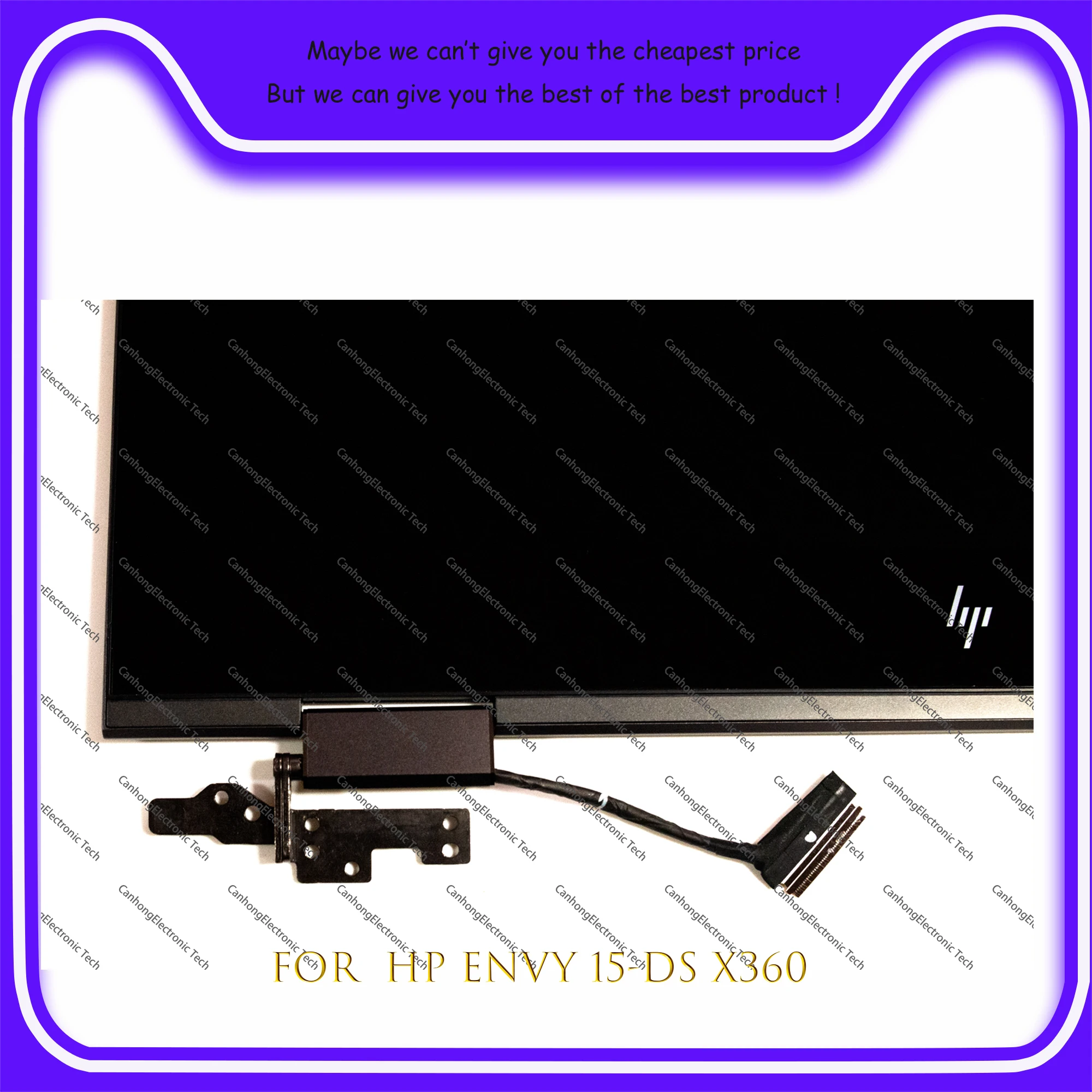 Imagem -03 - Fhd para hp Envy X360 15-ds 15-ds0900na 15-ds0003ur Laptop Lcd Touch Screen Substituição Assembléia com Dobradiças 15.6