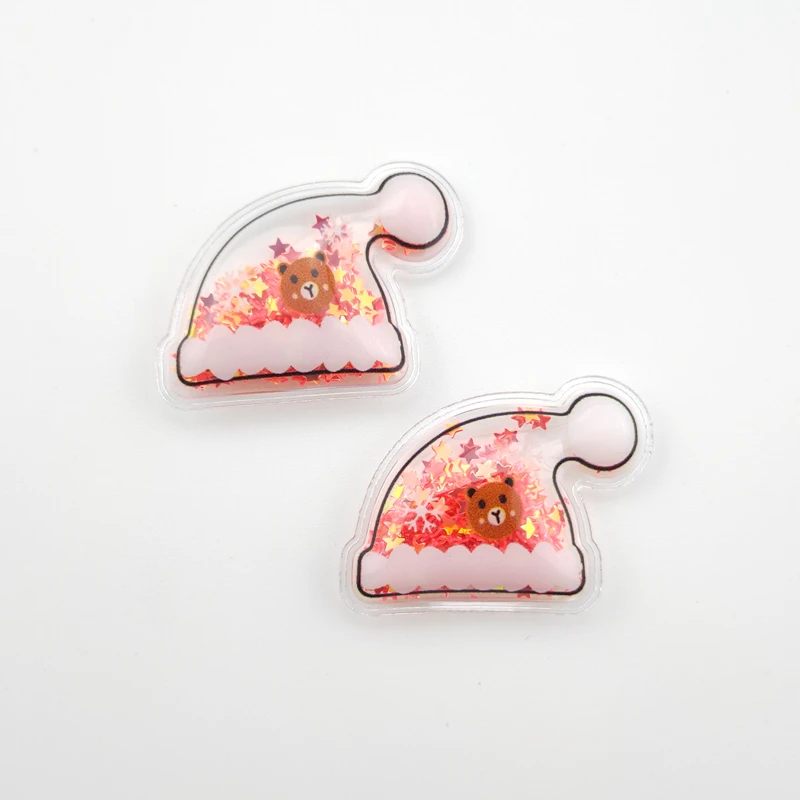 30 Stück/Los PVC-Weihnachtsserie Füllpailletten-Applikationen für Kinder-Haarspangen oder Taschen- und Schuhaccessoires – Detail 4