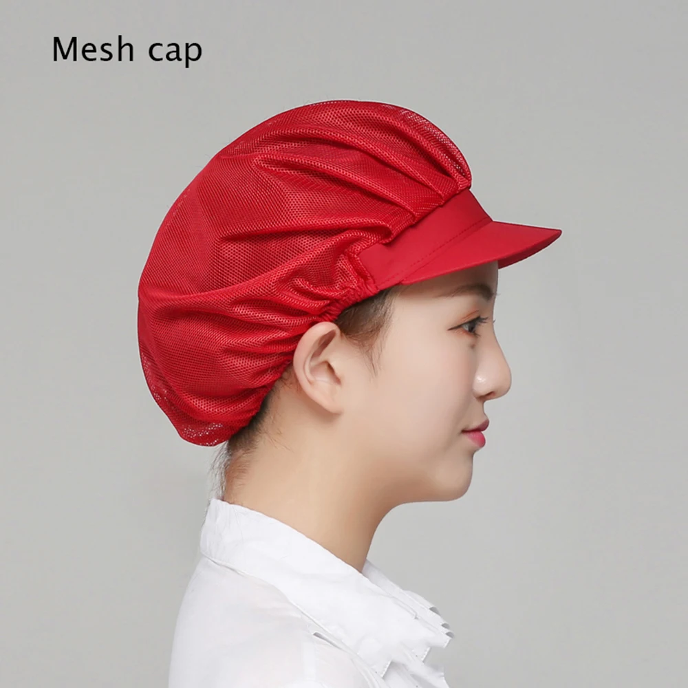 

Food caps Adjustable net caps breathable sanitary dust cap men and women workshop canteen hat chef hat breathable mesh