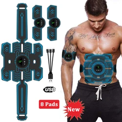 Estimulador muscular Abdominal eléctrico, entrenador EMS, tóner, estimulación muscular del Abdomen, equipo de Fitness Abs para masaje de brazos, piernas y espalda