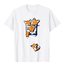 Shirt.Woot Fox Pocket T-Shirt Design Cotton Mens Tees Personalized New Design T Shirts Kawaii Men Clothing