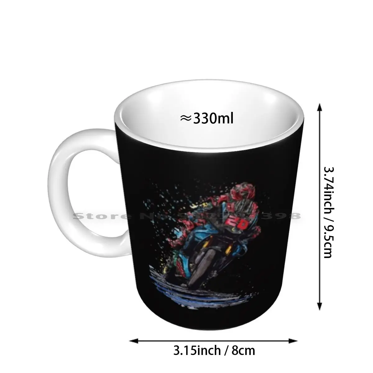 Ceramic Mugs Coffee Cups Milk Tea Mug Quartararo Fabio Motorcycle Rider Racing Gp Racer El France Creative Trending Vintage