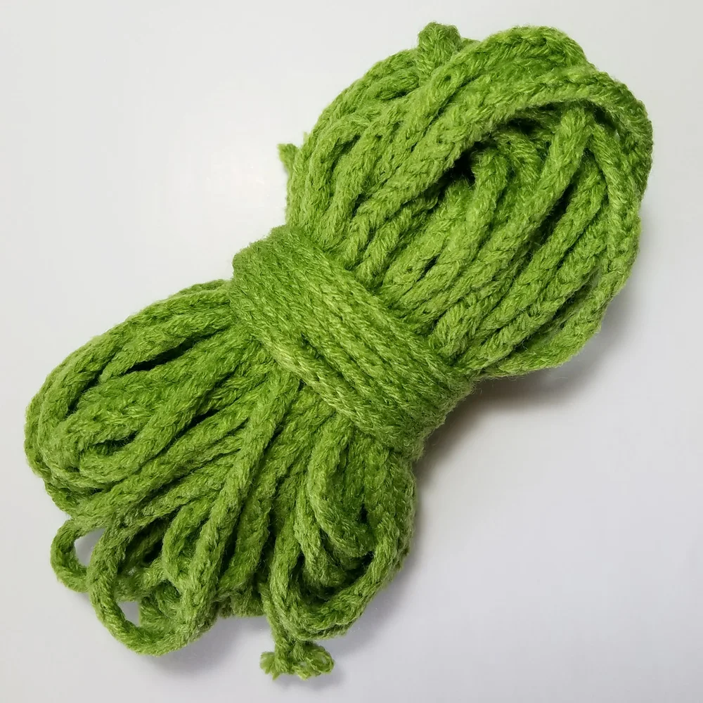 100% acrylic braided cords Diameter 5mm thick rope  for hand knitting crochet decoration DIY
