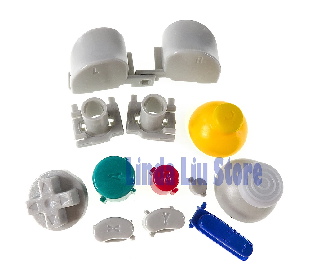 1set Full Set ABXY Z Keypads L R Buttons for Nintend NGC Controller Colorful Thumb Touch Button Keys Joystick Cover Cap parts
