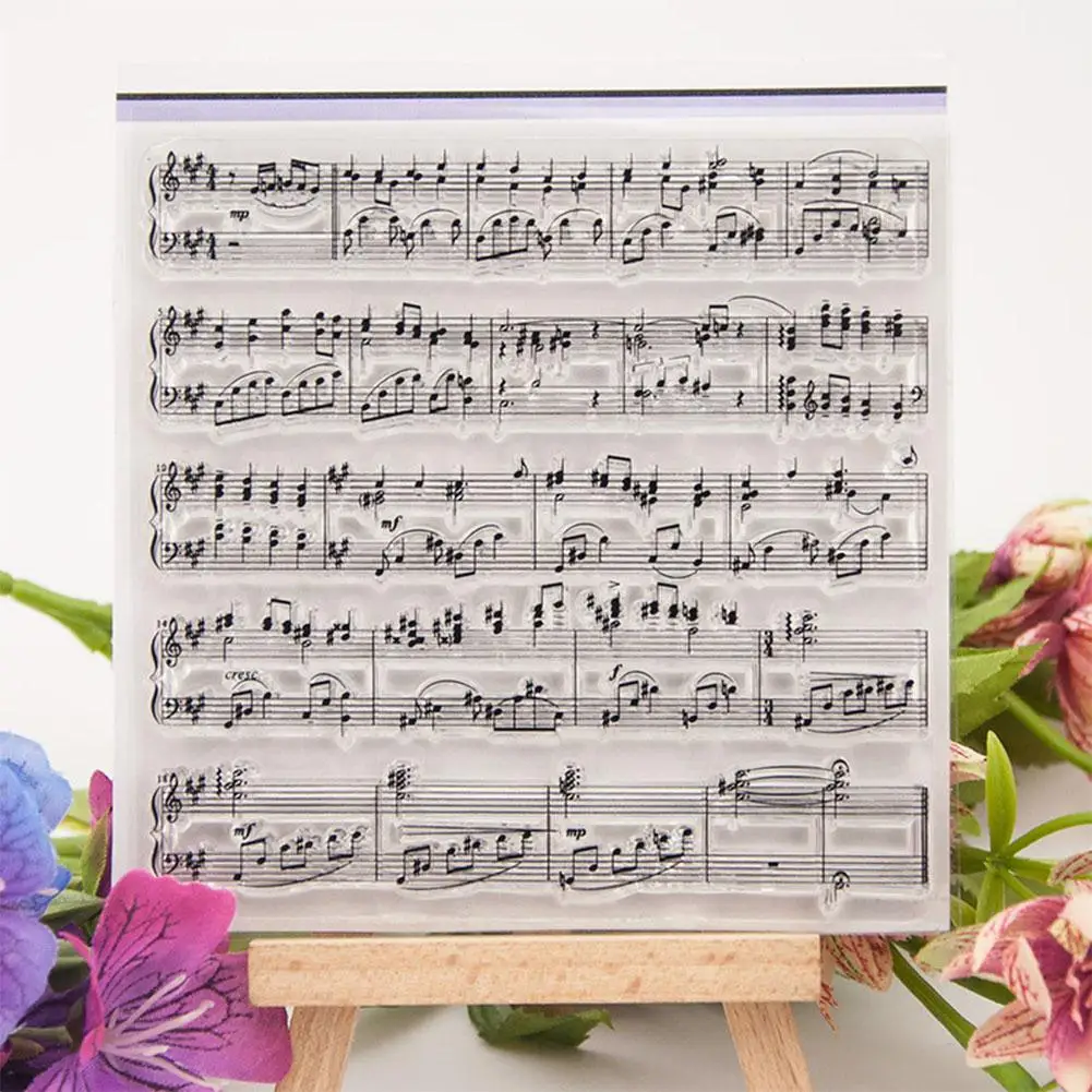 Music Notes Symbol Scrapbooking Seal Patterns Transparent Clear Silicone Stamp For Seal DIY Photo Album Decorative