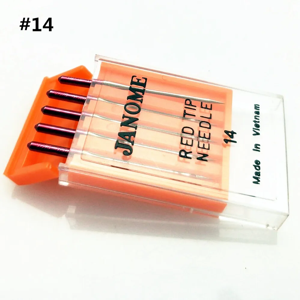 1 set 5 pcs Janome Sewing Machine accessories Blue Tip Needle Size 11 ;Purple Tip Needles 14; Red Tip Needles 14  7YJ283