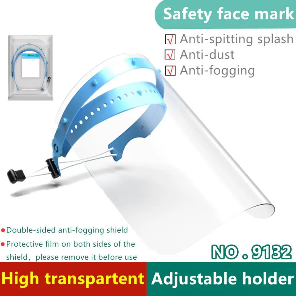 

Full Face Shield Protective Face Shield Anti Splash And Saliva Clear Film Protect Face And Eyes&Adjustable Band&Comfort Sponge